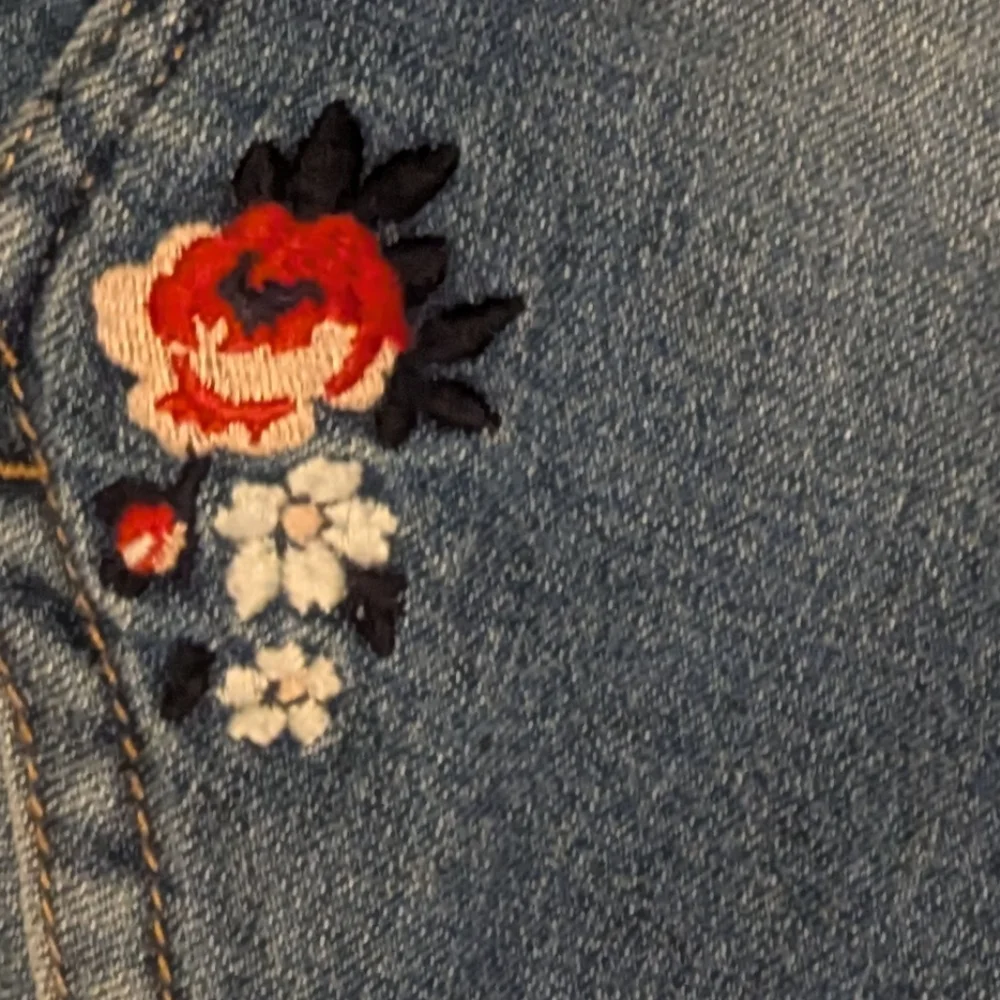 Cute Floral OshKosh B'gosh Denim Blue Kids Overalls 3T